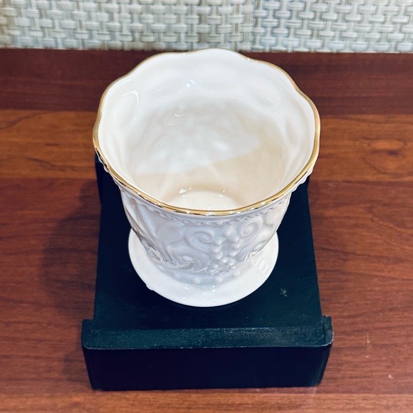 🌟HP🌟New 2010 Classic Lenox Set of 3 Beaded Tea Light Holders with Candles - Picture 7 of 14